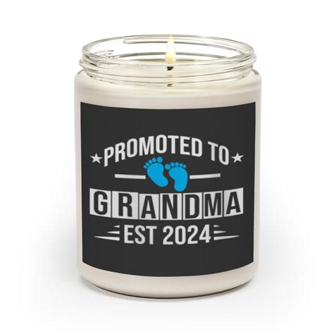 Promoted To Grandma Est 2024 1st Time To Be Grandmother 2024 Scented Candles Sold By