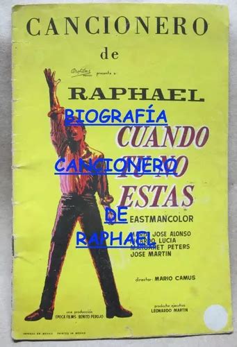 Antigua Revista Cancionero Biografía De Raphael 1960s MercadoLibre