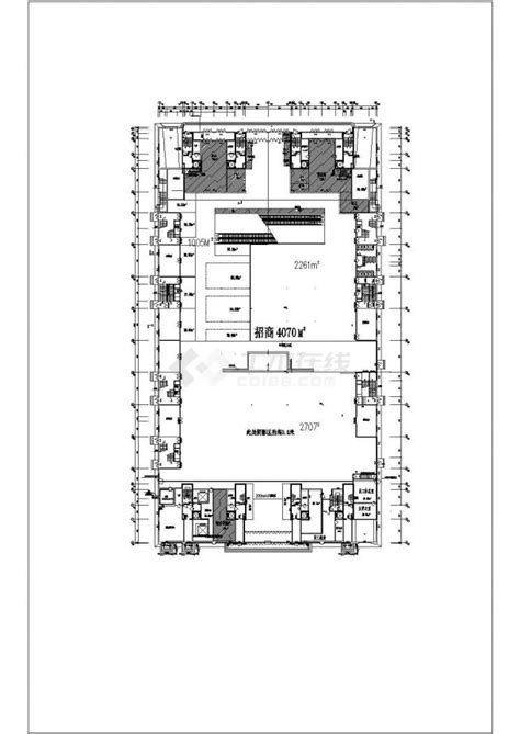 某地大型商场室内建筑平面设计布局图商业建筑土木在线