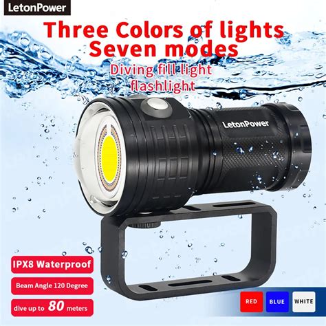 Letonpower Underwater Photography Light Highlight Lumens Cob Lamp