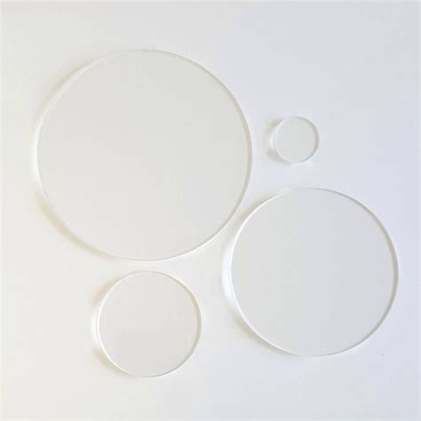 Clear Acrylic Circle Blanks Select Size Or Thick Laser Cut