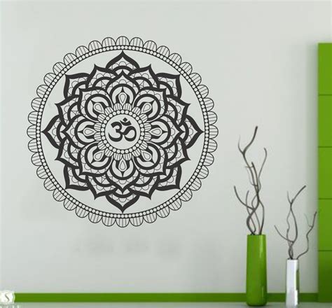 Mandala Wall Decal Sticker Yoga Om Namaste Yoga Decor Wall Etsy