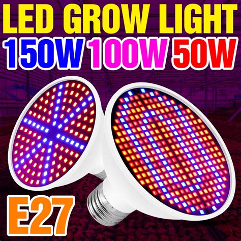 150W Lámpara De Planta LED Interior Luz De Cultivo 220V Bombilla De