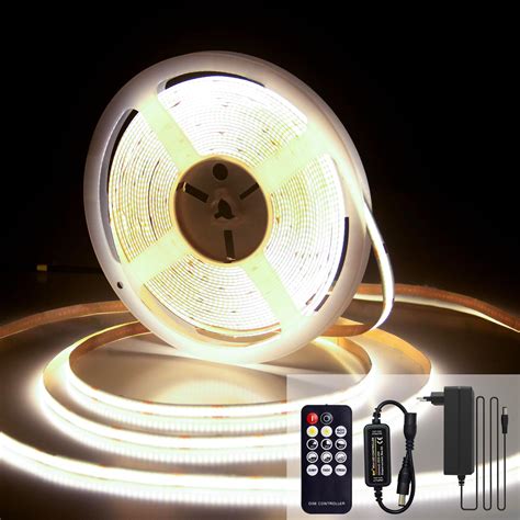 Luktix COB LED Strip 10M 4000K Natural White LED Strips 24V Dimmable