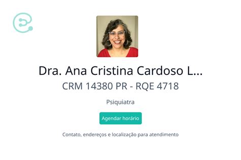 Dra Ana Cristina Cardoso Lemos Malheiros Psiquiatra Em Curitiba Pr