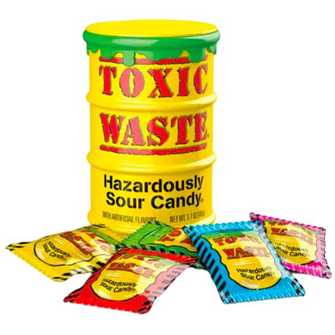 Toxic Waste Yellow Sour Candy 42g Brosecandies