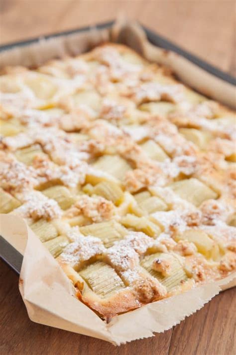 Rhubarb Crumble Sheet Cake