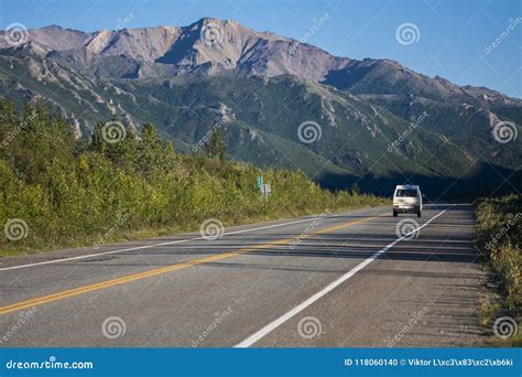 Road of Alaska. Denali Highway in Beautiful Weather Stock Photo - Image ...