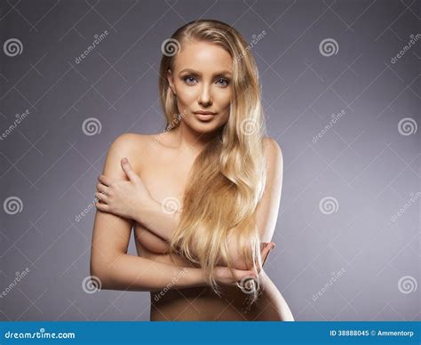 Femme Nue Sensuelle Avec De Longs Cheveux Image Stock Image Du Gris