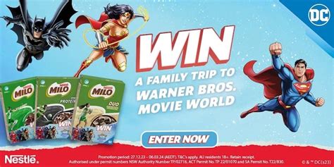 Win a Family Trip to Warner Bros. Movie World with Nestlé Milo and Cheerios Cereals - Superman ...