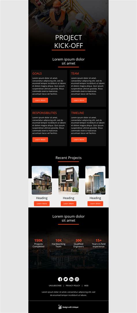 Project Kick Off Email Email Template Unlayer