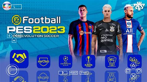 NOVO eFootball PES 2023 PPSSPP EUROSULA c BRASILEIRÃO e EUROPEU