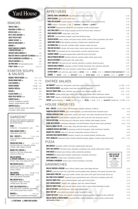 Yard House Roseville Menu Originalerecensioni E Prezzi