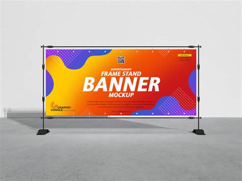 Free Advertisement Frame Stand Banner Mockup - Graphic Google - Tasty ...