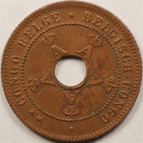 1919 BELGIAN CONGO - RUANDA URUNDI 1 Centime Crowned "A"s