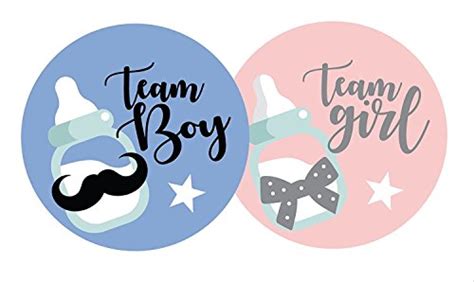 Buy Team Girl & Team Boy Stickers - Baby Shower - Gender Reveal Party ...