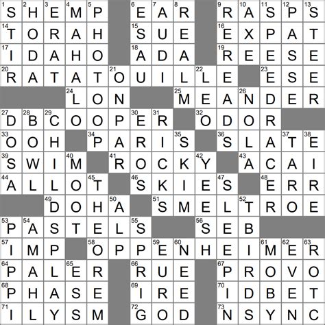 LA TIMES Crossword Answers Today March 01 2024 EAstroHelp