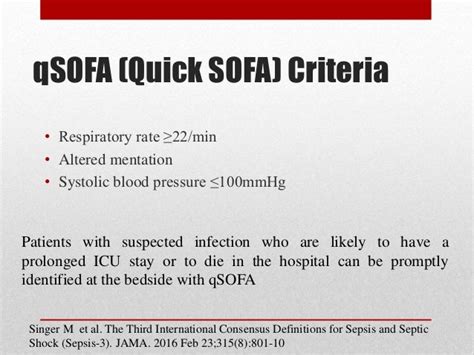 Qsofa Guidelines For Sepsis | www.resnooze.com