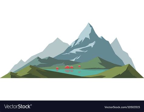 Mountain Isolated Royalty Free Vector Image VectorStock