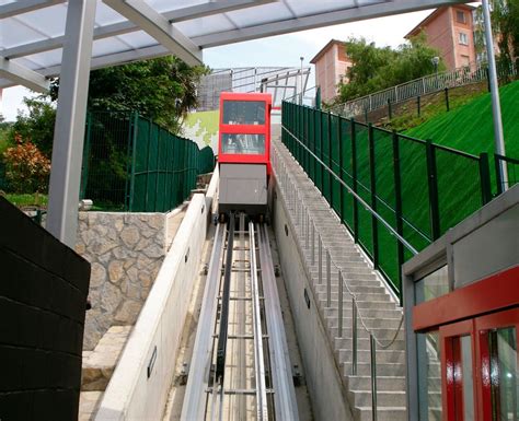 Compact Guide-Rail System on Inclined Elevator in Spain