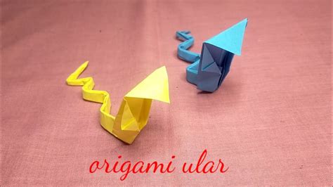 Cara Membuat Ular Dari Kertas Origami Ii Origami Ular Youtube