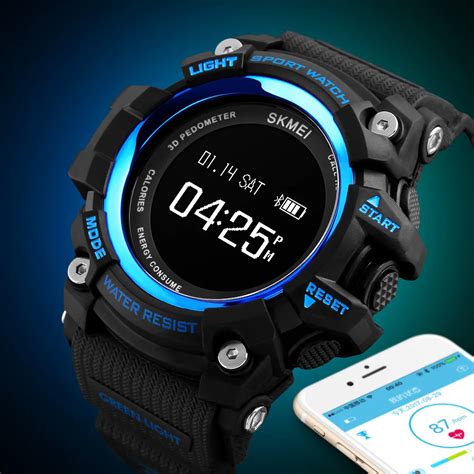 Skmei Multi functional Digital Sport Watch Bluetooth Smart Watches Heart Rate Pedometer Monitor ...