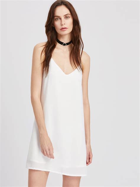 Plunging V Neckline Slip Dressfor Women Romwe