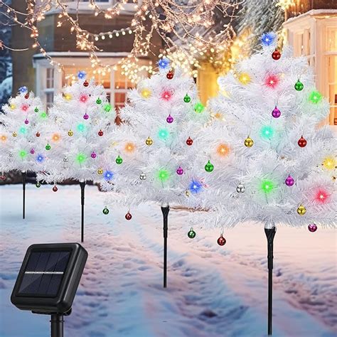 Amazon Vihose Pcs Solar Christmas Garden Stake Lights Ft