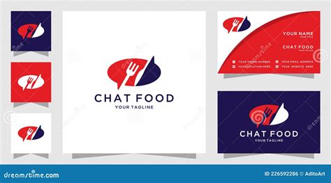 Chat food logo design stock vector. Illustration of circle - 226592286