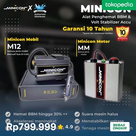 Alat Penghemat Bbm Mobil Motor Volt Stabilizer Aki Accu Minicon Ori