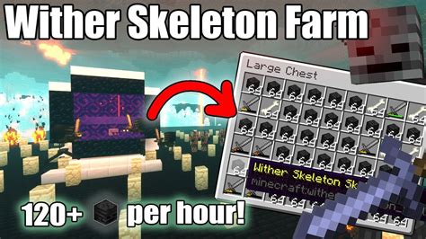 Minecraft Simple Wither Skeleton Farm No Spawnproofing Tutorial 116 117 118 119