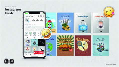 Desain Postingan Sosmed Instagram Feeds Story Reels