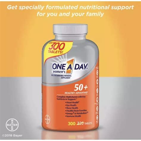 One A Day Womens 50 Healthy Advance Multivitamin 300 Tablets Exp Feb