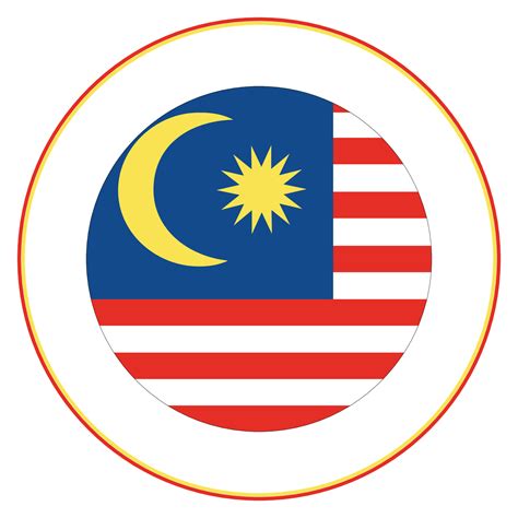 Malaysia flag in circle round 23833008 Vector Art at Vecteezy