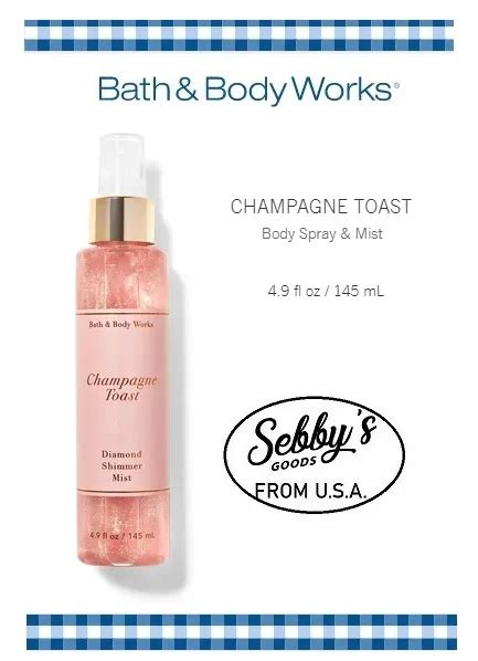 Bath Body Works Champagne Toast Diamond Shimmer Body Mist Ml