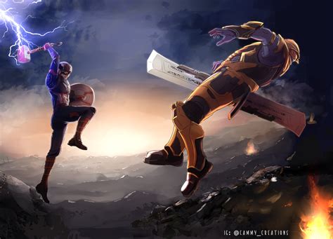 Avengers Endgame Captain America Vs Thanos Army Wallpaper 4k Thanos Endgame Wallpaper Avengers