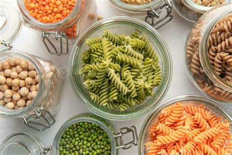 A Variety Of Fusilli Pasta From Different Types Of Legumes Gluten Free