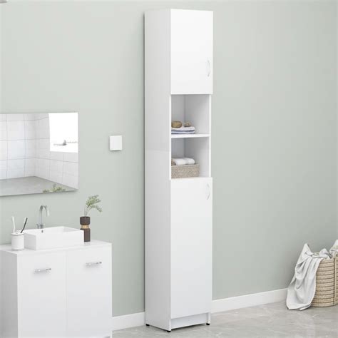 Slim White Gloss Bathroom Cabinet Semis Online