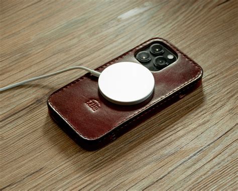 Iphone Leather Case Card Holder Magsafe Iphone Pro Etsy