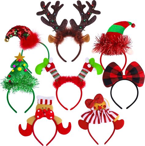 Aneco Pack Christmas Headbands Novel Elves Hair Bands Gingerbread Man