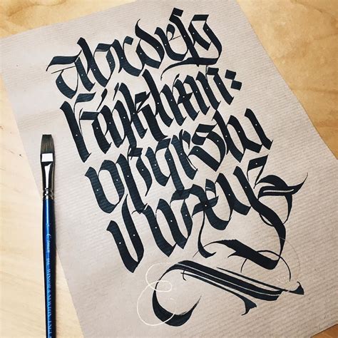 Andrew Kelly On Instagram Flat Brush Alphabet Makedaily