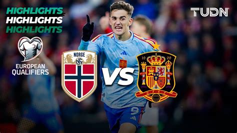 Noruega Vs Espa A Highlights Uefa Qualifiers Tudn Youtube