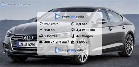 Audi A5 Sportback 2 0 TDI Quattro 150 B9 Fiches Techniques 2017 2019