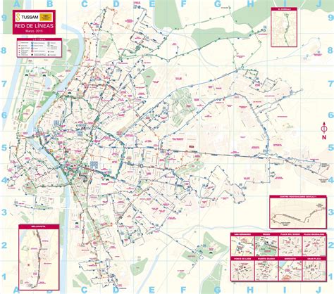 Seville transport map - Seville public transport map (Andalusia - Spain)