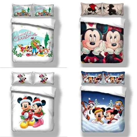 Mickeyandminnie Mouse Collection Single Double Queen King Bed Quilt Cover