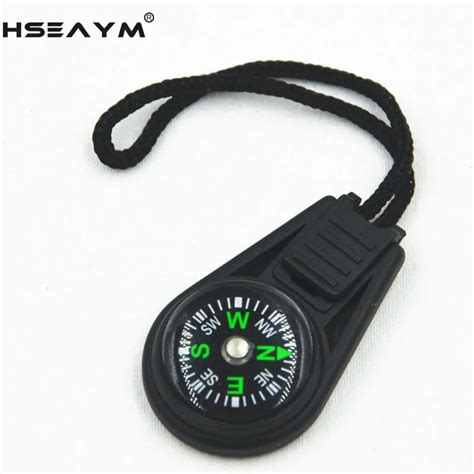 Hseaym Lanyard Mini Compass Survival Tool Buckle Car Camping Hiking Pointing Guide Portable