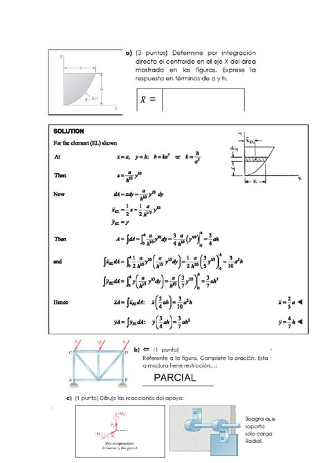 Sol Eva Par Estatica A Puntos Determine Por Integraci N Y