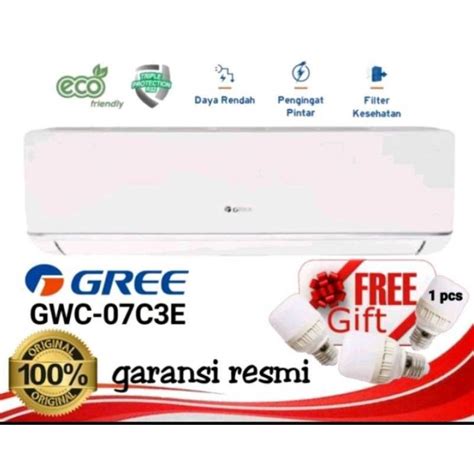 Jual AC GREE DELUXE LOW WATT 07C3E 3 4 PK PASANG INSTALASI Di Seller