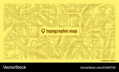 Colorful Topographic Map With Contour Lines Vector Image