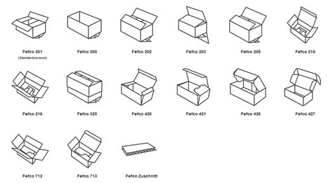 FEFCO Kataloget Standseform